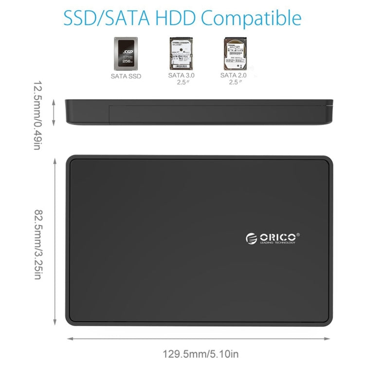 Boîtier de disque dur externe USB 3.0 pour PC 2.5 pouces