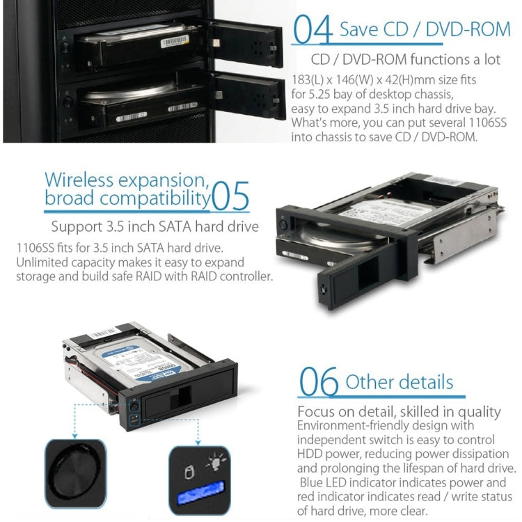 ORICO 1106SS 3.5-inch Hard Drive Enclosure for Gaming PC