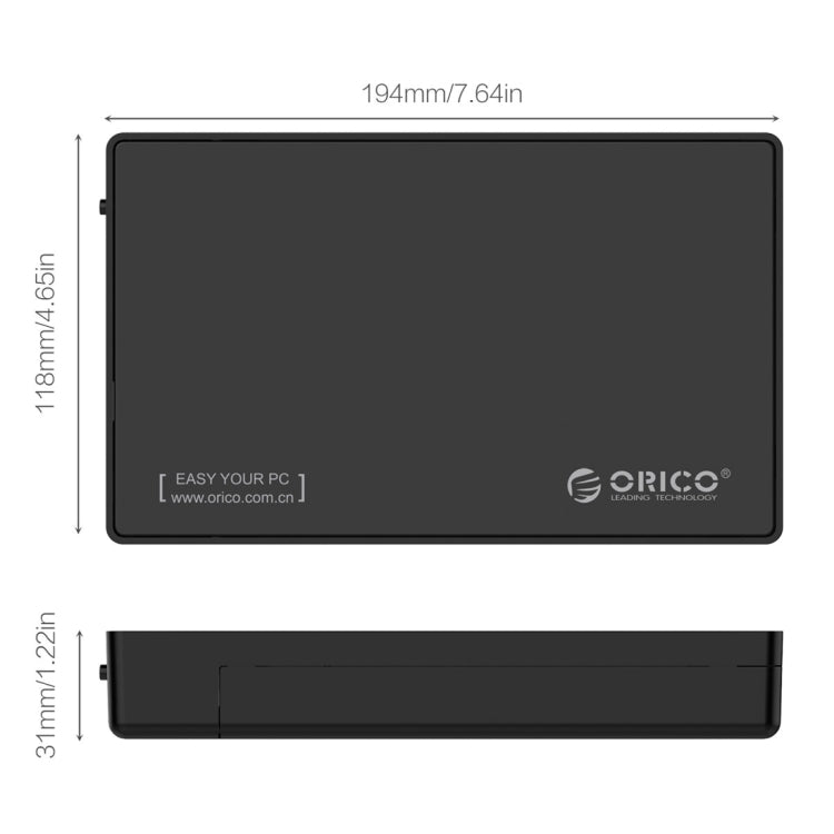Boîtier de stockage USB-C pour SSD/HDD 2.5/3.5 pouces