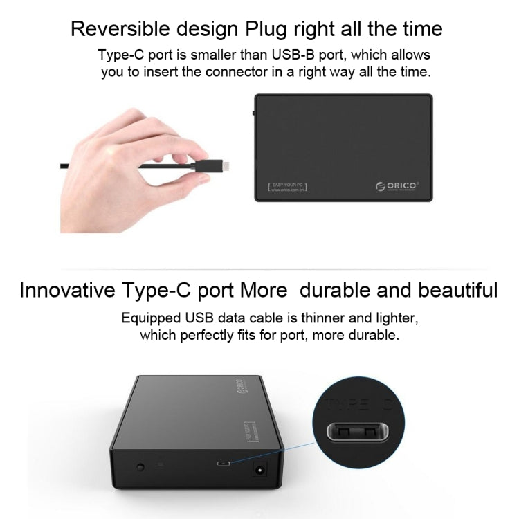 Boîtier de stockage USB-C pour SSD/HDD 2.5/3.5 pouces