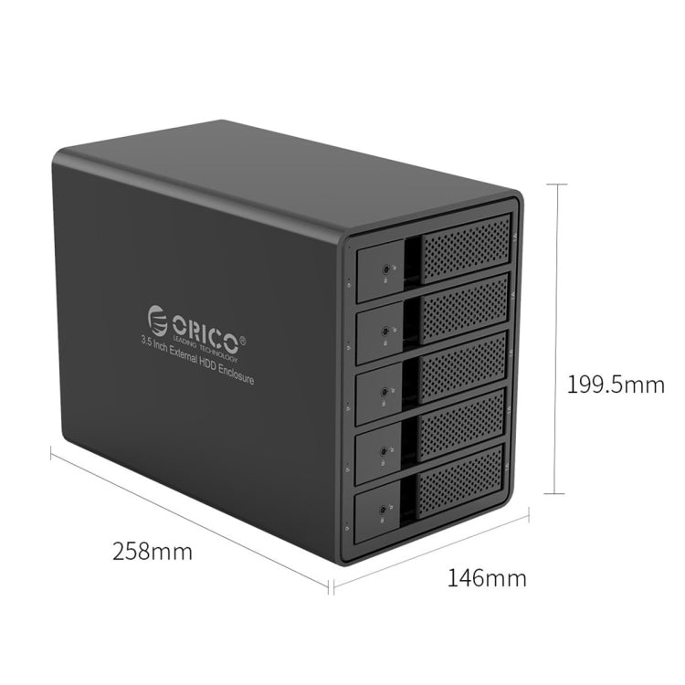 Boîtier de stockage USB 3.0 5 baies pour PC - ORICO 9558U3