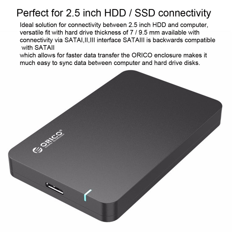 Boîtier Disque Dur Externe ORICO 2569S3 USB3.0 pour SSD 2.5"
