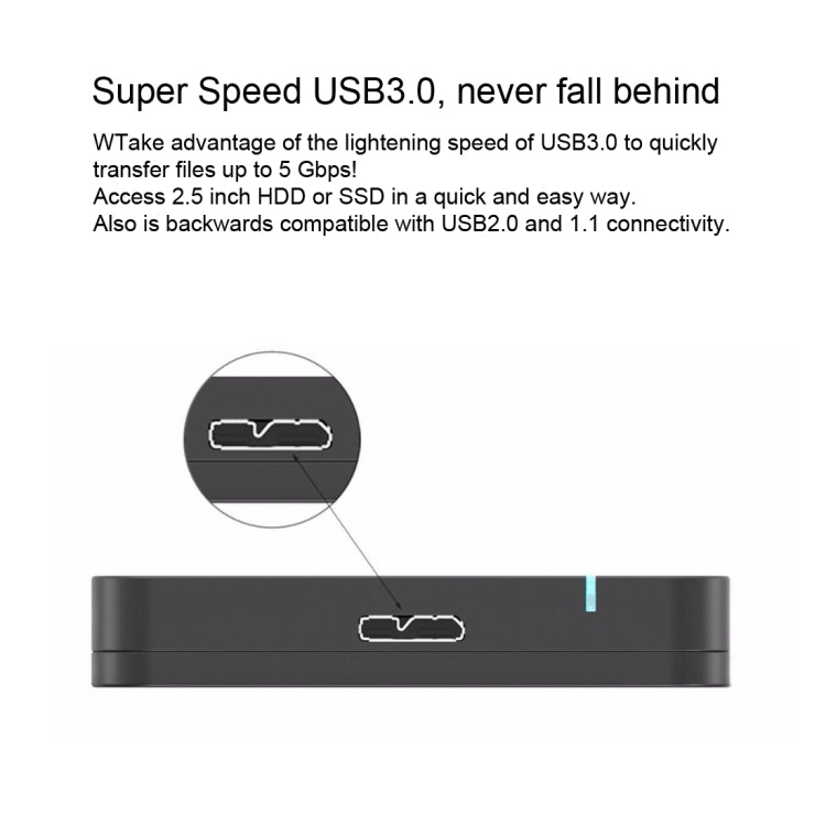 Boîtier Disque Dur Externe ORICO 2569S3 USB3.0 pour SSD 2.5"