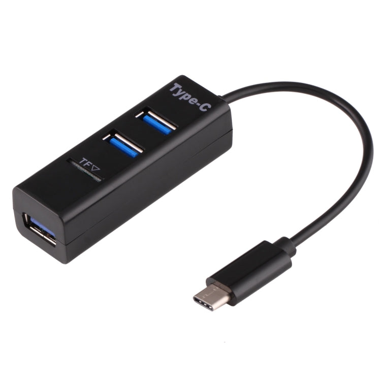 USB-C 3-Port Hub + TF Card Reader for Gaming PC Accessories