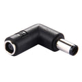 DC 4506 Male to DC 7406 Female Power Adapter Connector for HP Laptop, 90 Degree Right Angle Elbow, DC 7406 Male to Female