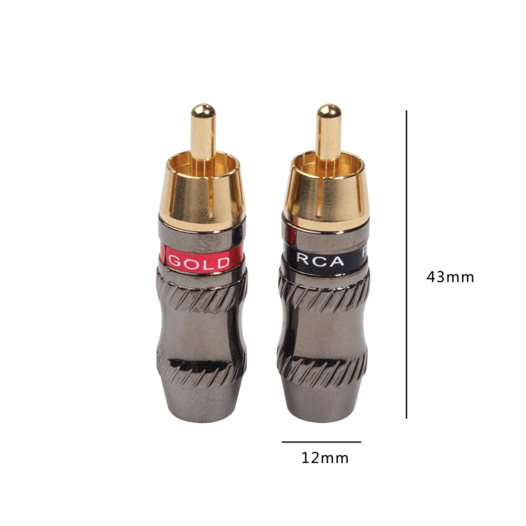 Adaptateur RCA Mâle Plaqué Or pour Audio et Vidéo Gaming