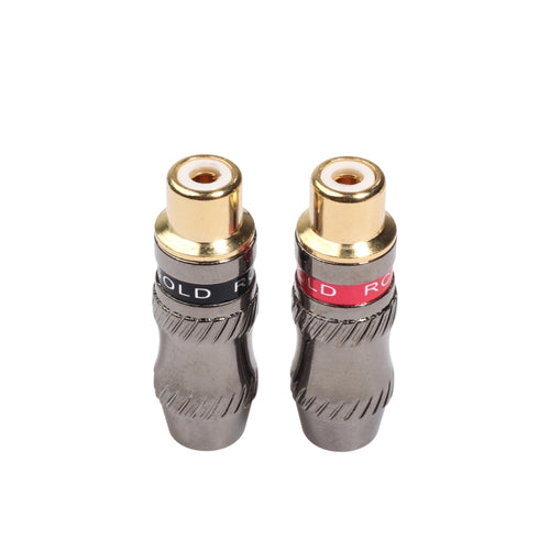 Gold-Plated Female RCA Adapter - PC Audio Accessory