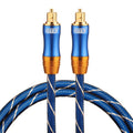 Câble Audio Optique Toslink 1m pour PC Gaming - Or Métal