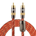 Câble RCA Coaxial 2m Métal Plaqué Or pour PC Gaming