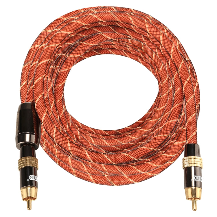 EMK TZ/A 8m OD8.0mm Gold-Plated Metal Head RCA to RCA Digital Coaxial Interconnect Audio/Video RCA Cable, Length: 8m