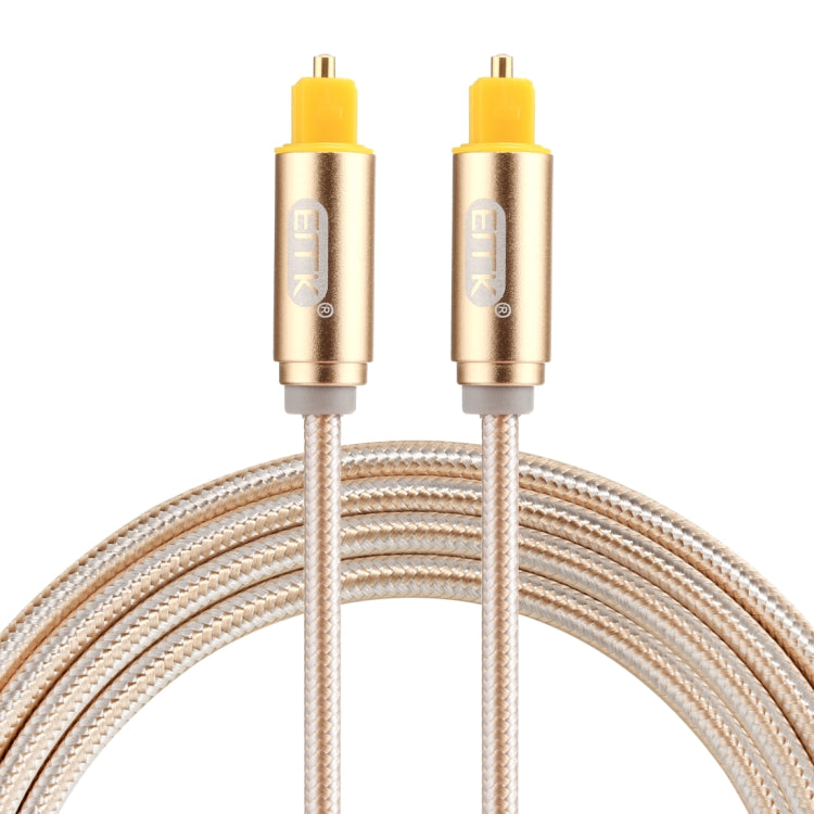 Câble Audio Optique Toslink 1.5m Métal Plaqué Or pour Gaming