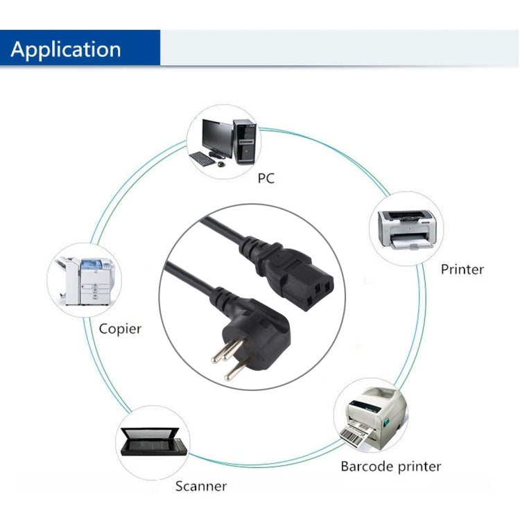 Israel Plug to 3-Pin Desktop PC Power Cord, Cable Length: 1.8m