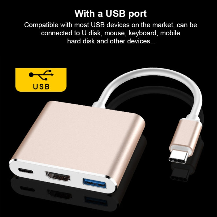 Accessoire Gaming : Convertisseur 3 en 1 Type-C HDMI USB 3.0