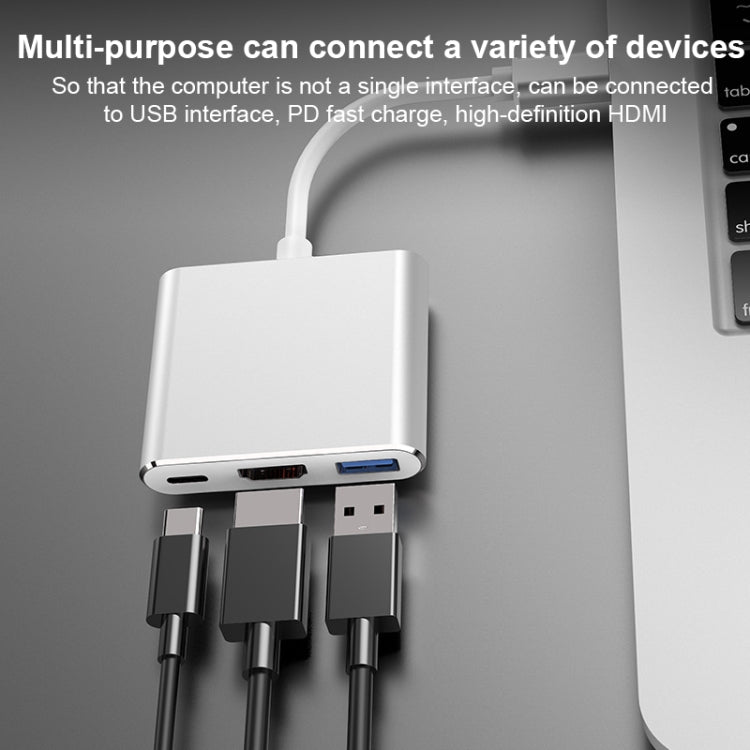 Accessoire Gaming : Convertisseur 3 en 1 Type-C HDMI USB 3.0