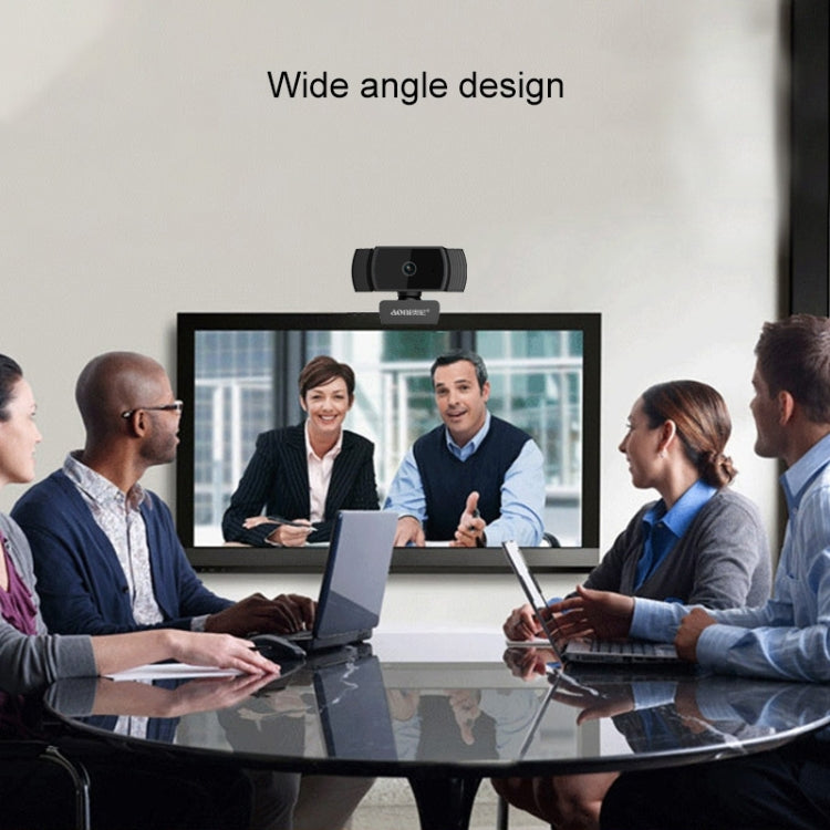 Aoni A20 FHD 1080P IPTV Webcam Teleconferencing Teaching Live Broadcast Computer Camera with Microphone, A20