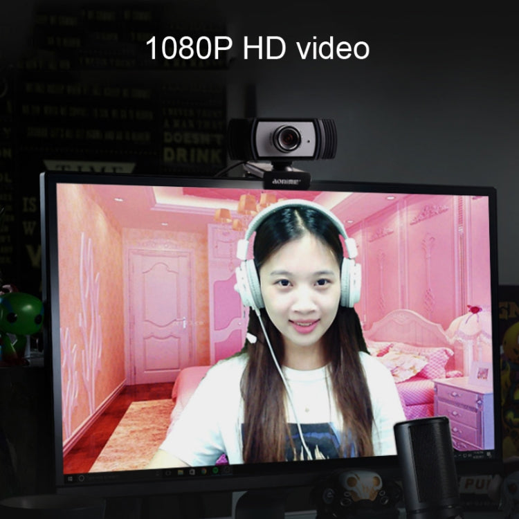 Webcam FHD 1080P Aoni C33 pour Gaming et Téléconférence