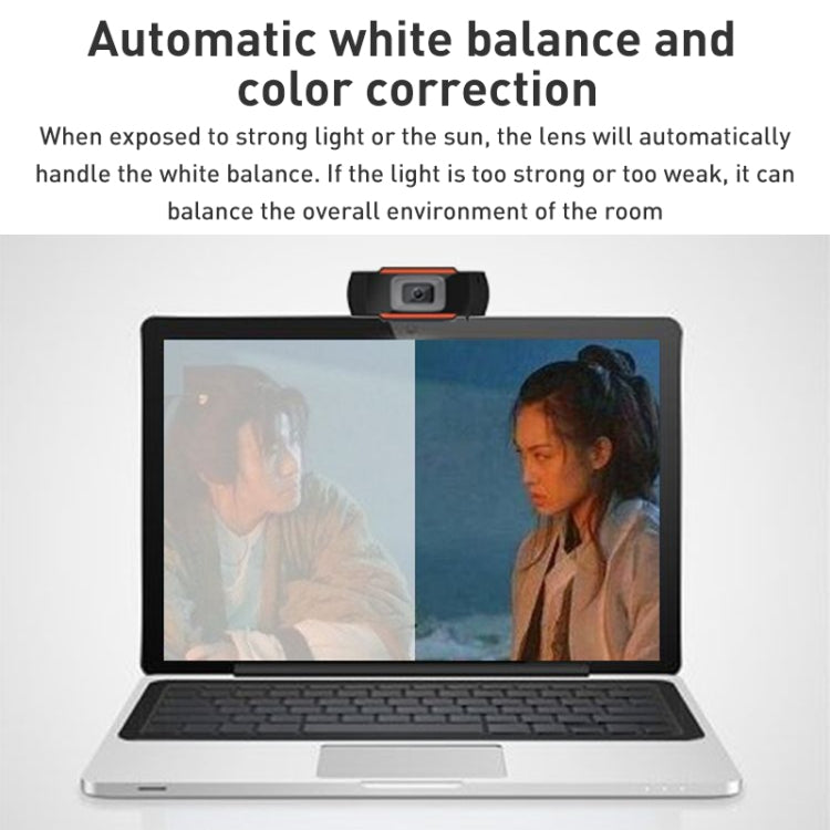 Webcam 720P USB avec microphone pour gaming et