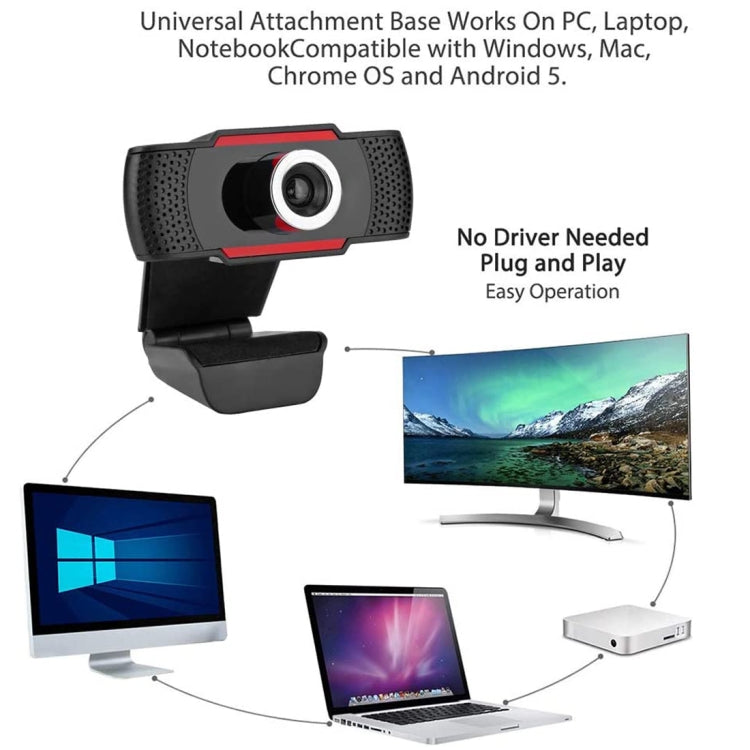 Webcam USB A720 720P avec Microphone pour Gaming PC