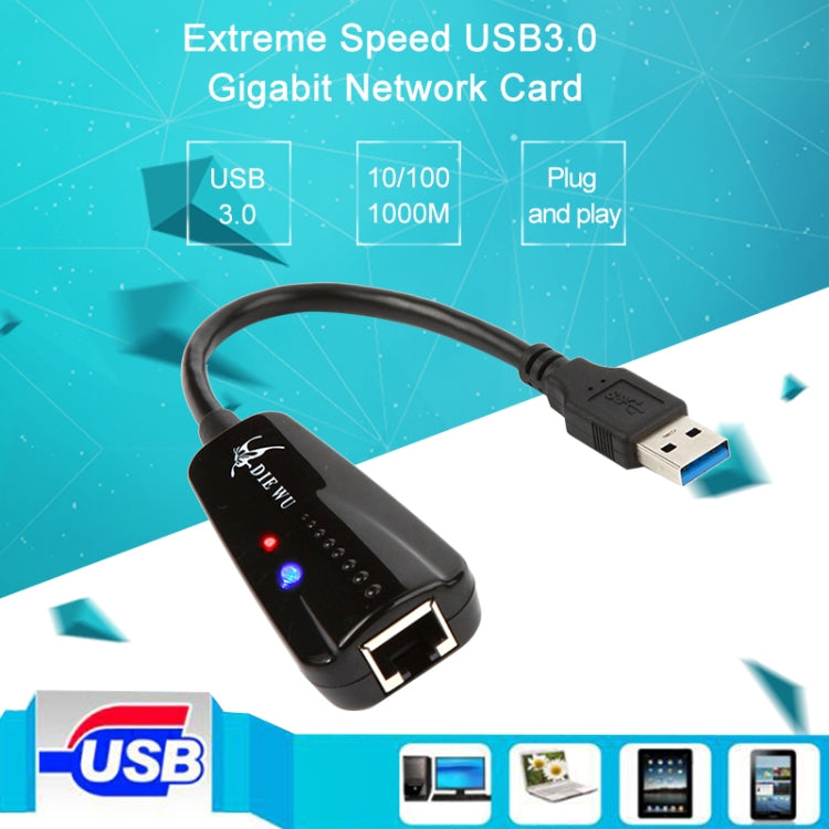 Adaptateur USB 3.0 vers Gigabit Ethernet pour PC Gaming