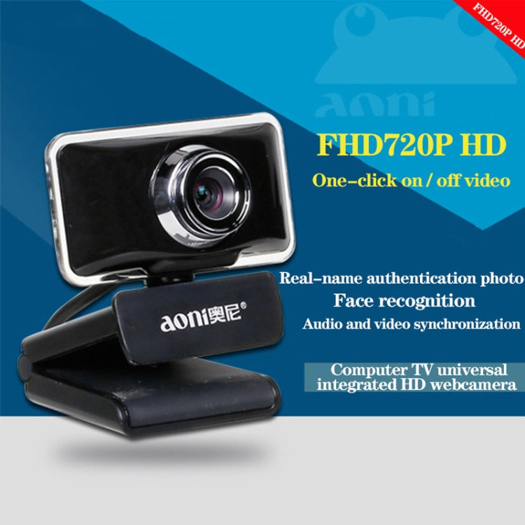 Caméra HD Aoni C11 720P pour PC avec microphone intégré