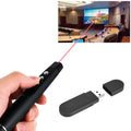 Stylo tournant de page PowerPoint laser sans fil 2,4 GHz Stylo de projection de présentation multimédia sans fil avec récepteur USB, distance de la télécommande: 30 m, 30m