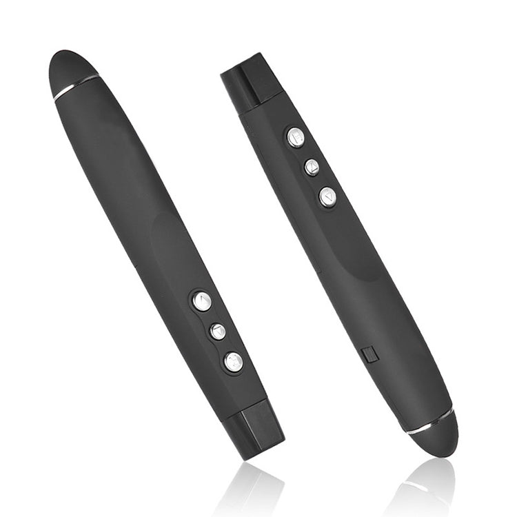 Stylo tournant de page PowerPoint laser sans fil 2,4 GHz Stylo de projection de présentation multimédia sans fil avec récepteur USB, distance de la télécommande: 30 m, 30m