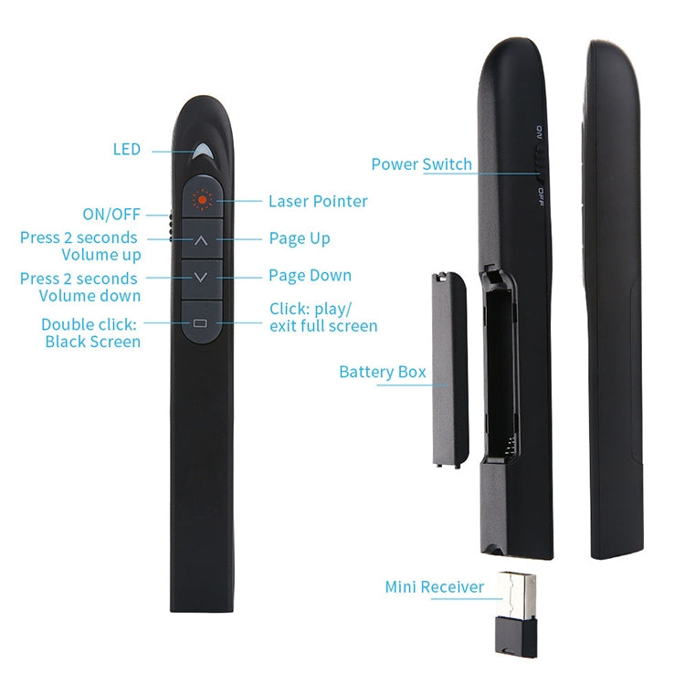 Stylo de Présentation Laser Sans Fil 100m - Accessoire PC