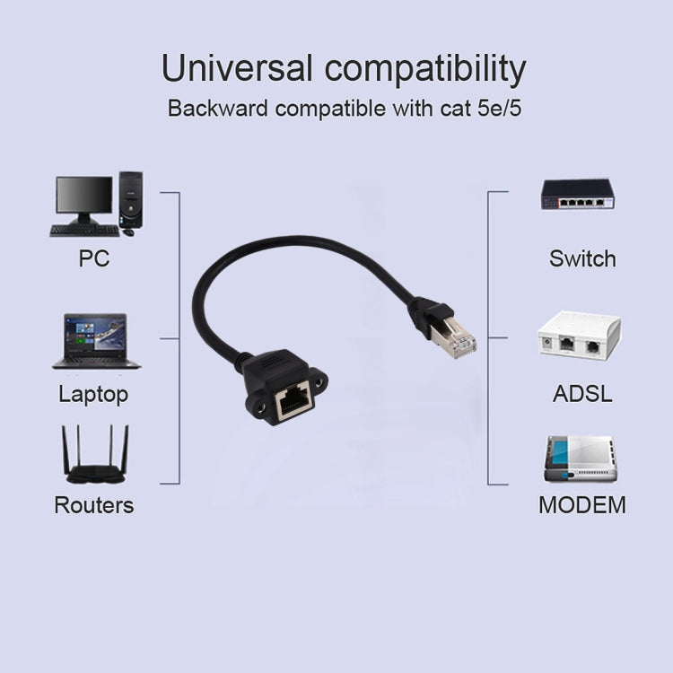 Câble RJ45 CAT6E 0,3m pour PC - Accessoire réseau fiable