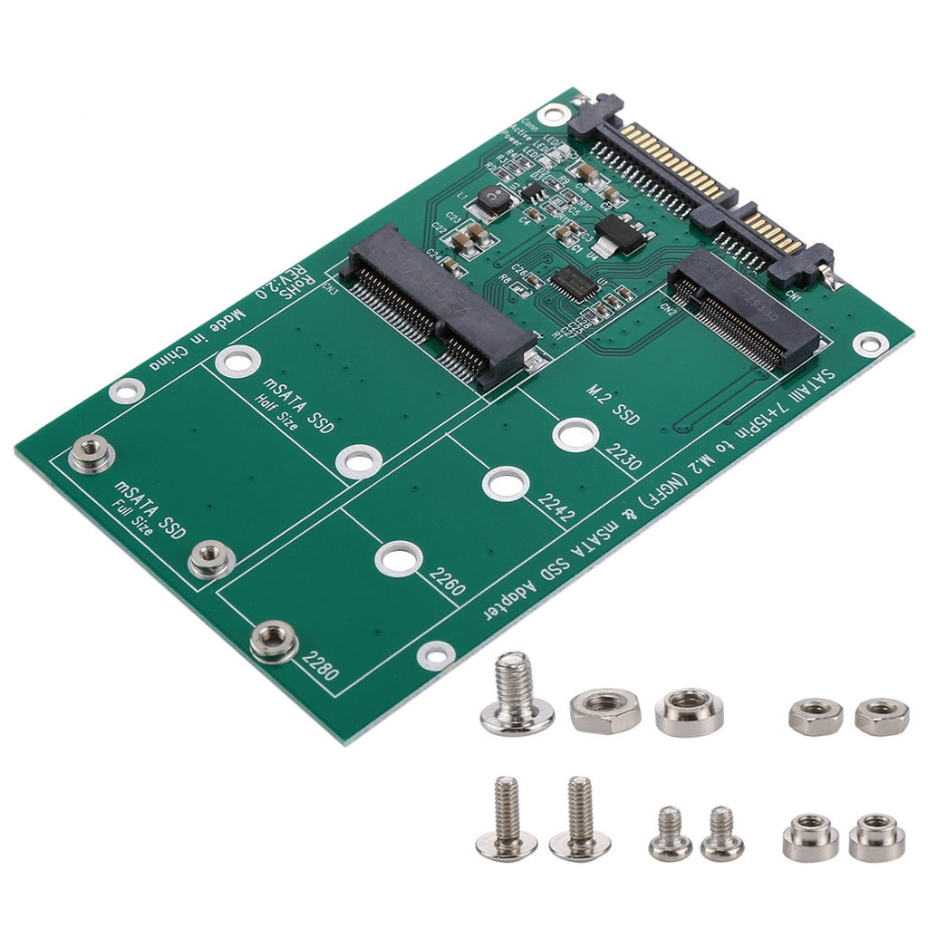Adaptateur M.2 et mSATA vers SATA III pour SSD Gaming