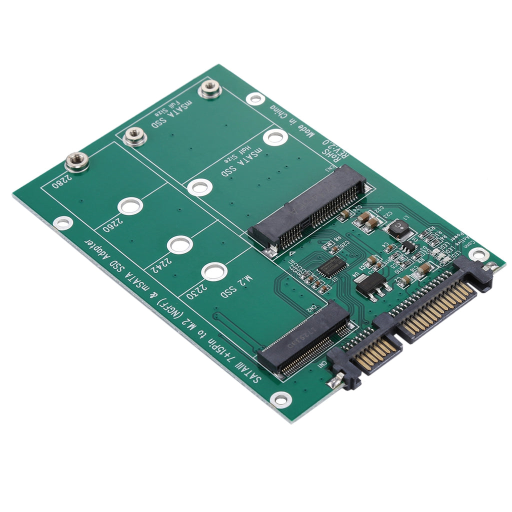 Adaptateur M.2 et mSATA vers SATA III pour SSD Gaming