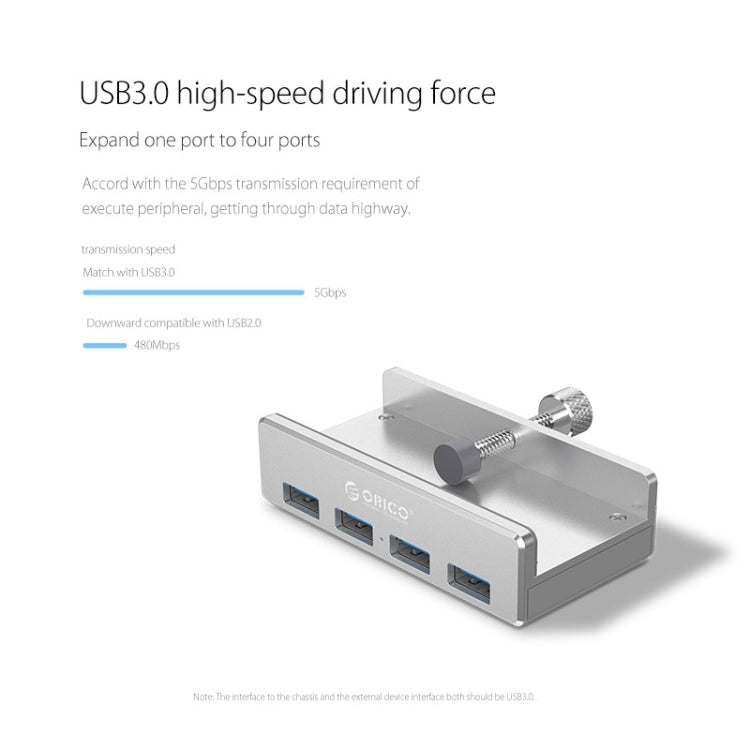 HUB USB 3.0 4 Ports ORICO en Aluminium pour PC Gaming