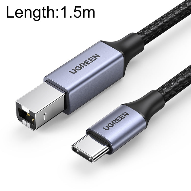 1.5m Braided Nylon USB-C to Type-B Printer Cable