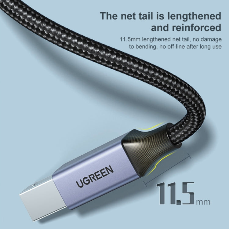 1.5m Braided Nylon USB-C to Type-B Printer Cable