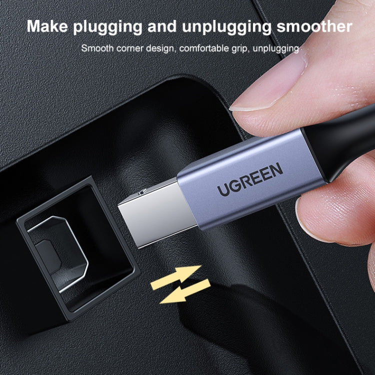 1.5m Braided Nylon USB-C to Type-B Printer Cable