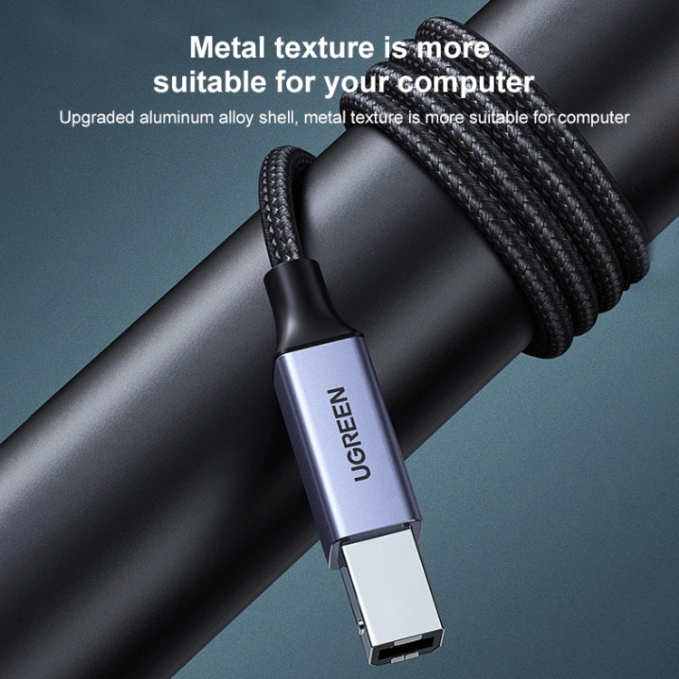 1.5m Braided Nylon USB-C to Type-B Printer Cable