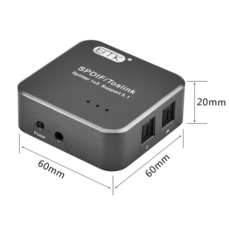 Adaptateur Audio Optique Numérique SPDIF 1x3 pour PC Gaming