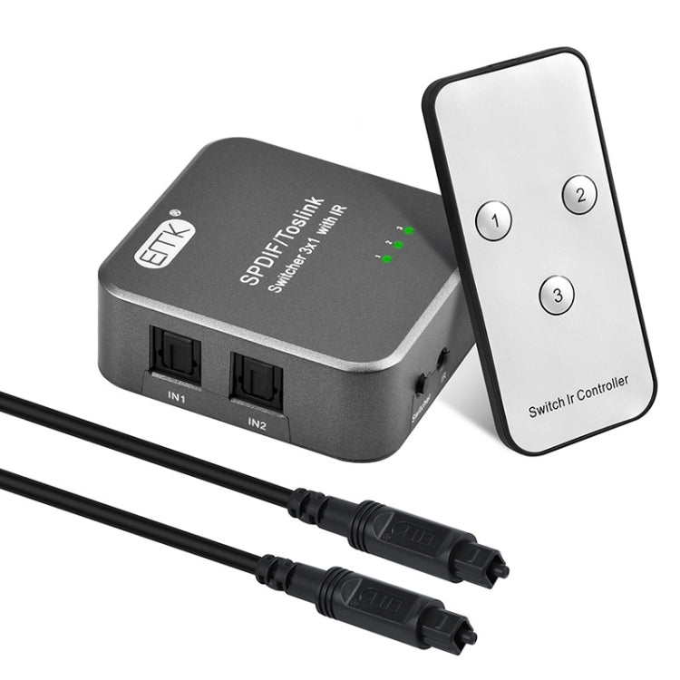 Commutateur audio optique numérique pour PC - 3x1 IR