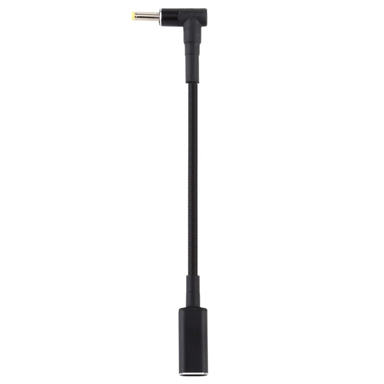 Câble nylon adaptateur coudé 4,0 x 1,7 mm vers USB-C gaming
