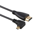Câble adaptateur de connecteur plaqué or, 50cm, 4K HDMI mâle vers Micro HDMI, angle gauche mâle, 50cm Left