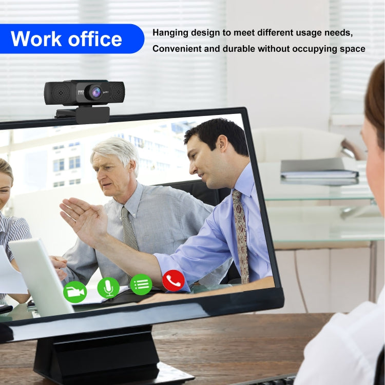 Webcam Gaming HXSJ S5 HD 1080P avec Microphone Réglable