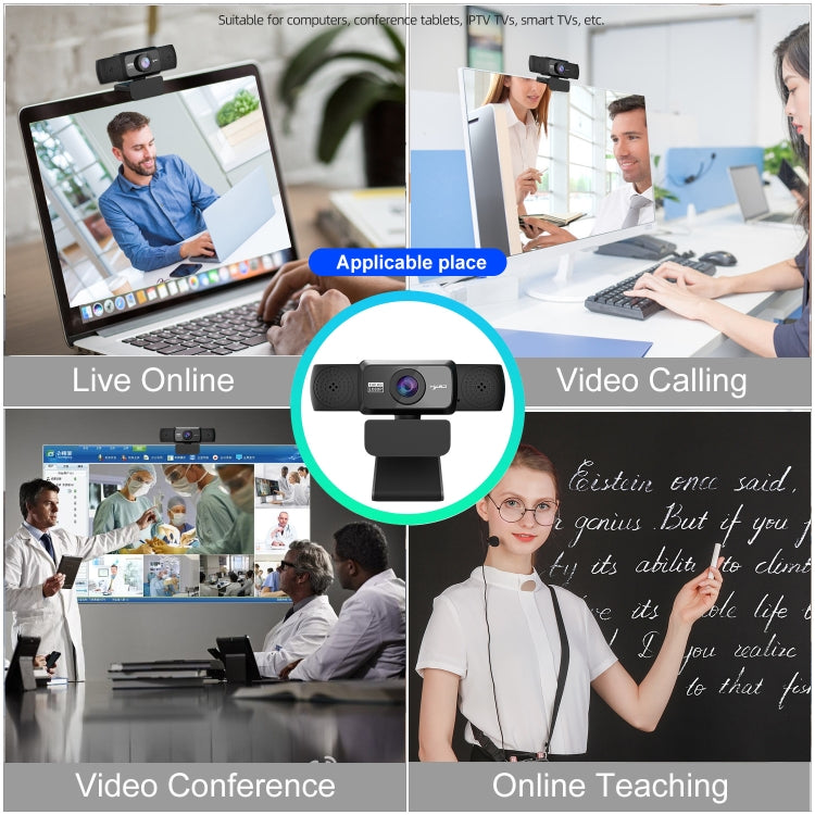 Webcam Gaming HXSJ S5 HD 1080P avec Microphone Réglable