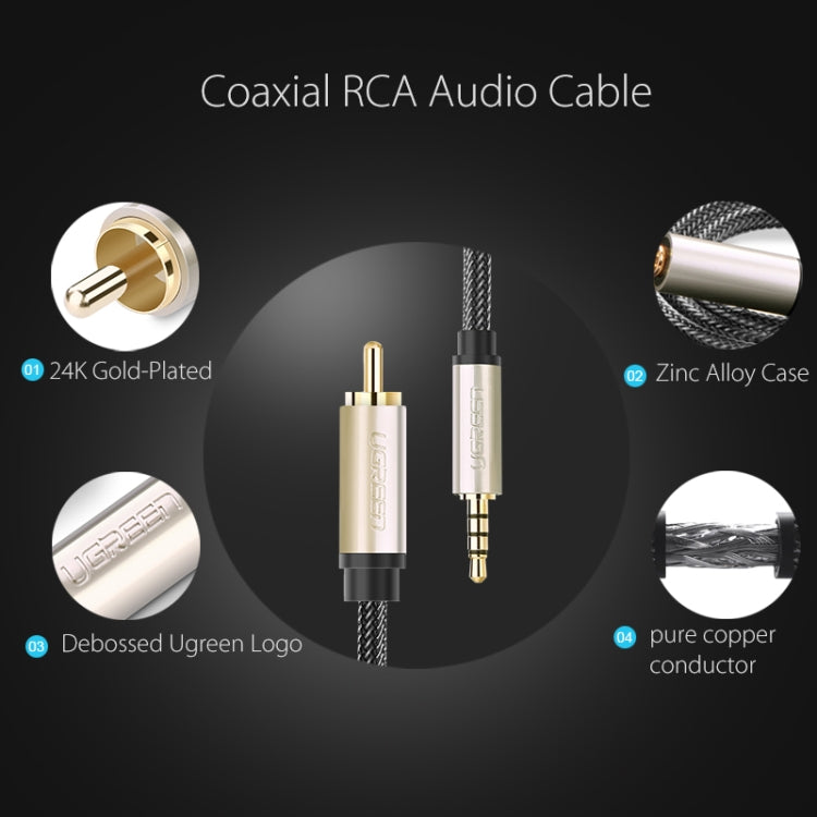 Câble audio UGREEN 3,5 mm vers RCA pour PC et TV - 2 m