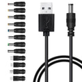 Cordon d'alimentation USB 12 en 1 pour PC et gaming