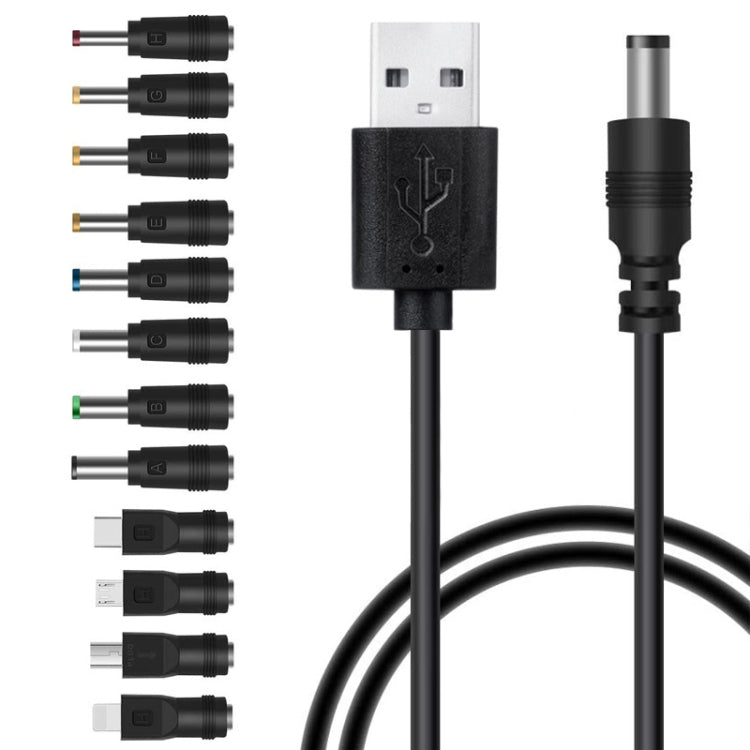 Cordon d'alimentation USB 12 en 1 pour PC et gaming
