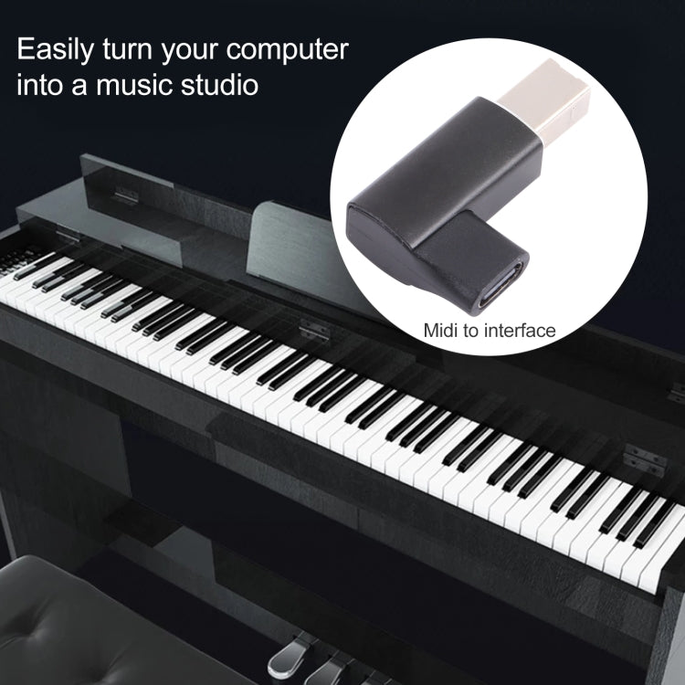 Adaptateur USB-C vers USB 2.0 B MIDI pour instruments PC