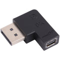 8K DisplayPort to Mini DisplayPort Angled Adapter for