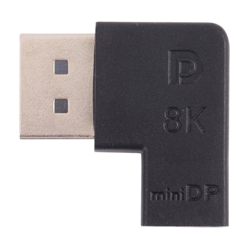 8K DisplayPort to Mini DisplayPort Angled Adapter for