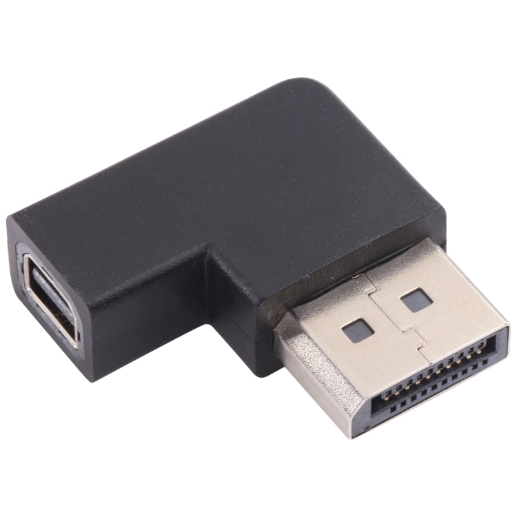 8K DisplayPort to Mini DisplayPort Angled Adapter for