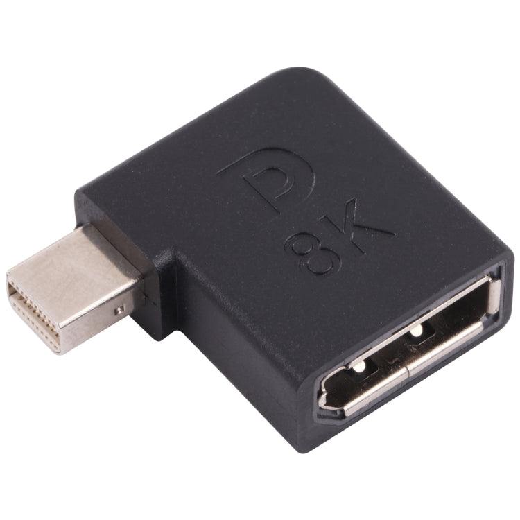 8K Mini DisplayPort to DisplayPort Angled Adapter