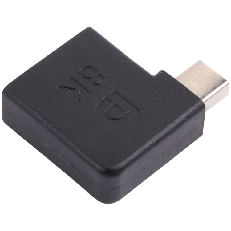 8K Mini DisplayPort to DisplayPort Angled Adapter